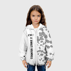Куртка с капюшоном детская Counter Strike 2 glitch на светлом фоне: по-вертик, цвет: 3D-белый — фото 2