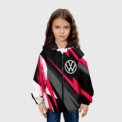 Куртка с капюшоном детская Volkswagen fast lines, цвет: 3D-черный — фото 2