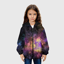Куртка с капюшоном детская Космос рождение звезды, цвет: 3D-черный — фото 2