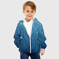 Куртка с капюшоном детская Волнистый узор, цвет: 3D-белый — фото 2