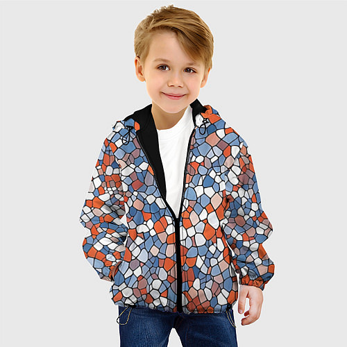 Детская куртка Красочная мозаика / 3D-Черный – фото 4