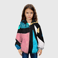 Куртка с капюшоном детская Переливы красок, цвет: 3D-черный — фото 2