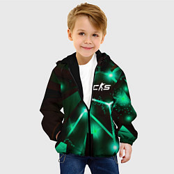 Куртка с капюшоном детская Counter-Strike 2 разлом плит, цвет: 3D-черный — фото 2