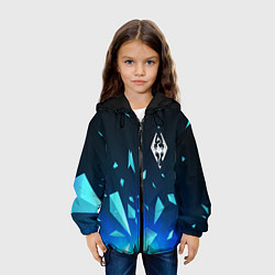 Куртка с капюшоном детская Skyrim взрыв частиц, цвет: 3D-черный — фото 2