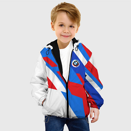 Детская куртка Bmw - perfomance colors / 3D-Черный – фото 4