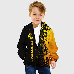 Куртка с капюшоном детская Yamaha - gold gradient: по-вертикали, цвет: 3D-черный — фото 2