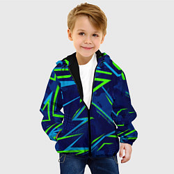 Куртка с капюшоном детская Текстурный грандж, цвет: 3D-черный — фото 2