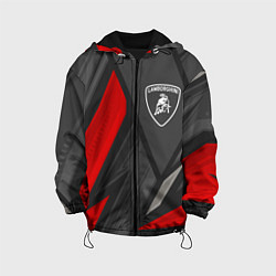 Куртка с капюшоном детская Lamborghini sports racing, цвет: 3D-черный