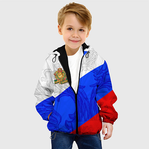 Детская куртка Россия - пограничные войска / 3D-Черный – фото 4