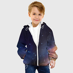 Куртка с капюшоном детская Космическое полотно, цвет: 3D-белый — фото 2
