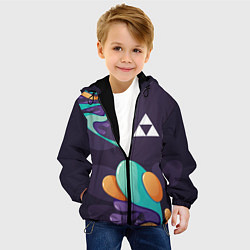Куртка с капюшоном детская Zelda graffity splash, цвет: 3D-черный — фото 2