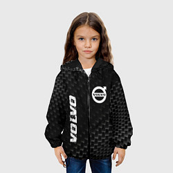 Куртка с капюшоном детская Volvo карбоновый фон, цвет: 3D-черный — фото 2