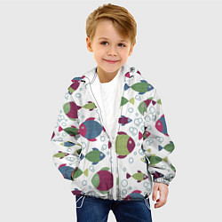 Куртка с капюшоном детская Милые рыбки, цвет: 3D-белый — фото 2