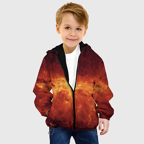 Детская куртка Огненная галактика / 3D-Черный – фото 4