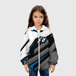 Куртка с капюшоном детская БМВ - спортивная униформа, цвет: 3D-белый — фото 2