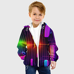 Куртка с капюшоном детская Неонка, цвет: 3D-белый — фото 2