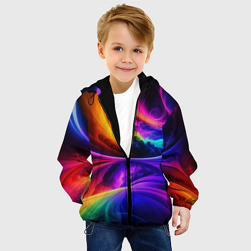 Детская куртка Неоновая краска / 3D-Черный – фото 4