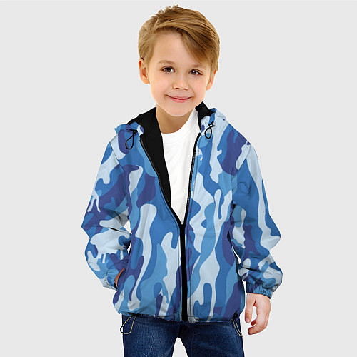 Детская куртка Blue military / 3D-Черный – фото 4