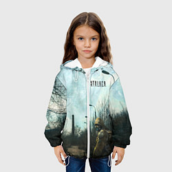 Куртка с капюшоном детская Stalker одиночка на дороге, цвет: 3D-белый — фото 2