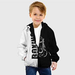 Куртка с капюшоном детская Boxing чёрно-белое, цвет: 3D-черный — фото 2