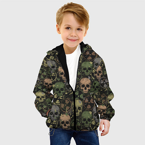 Детская куртка Черепа со знаками радиактивности / 3D-Черный – фото 4