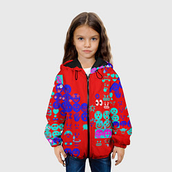 Куртка с капюшоном детская Смайлы для настроения, цвет: 3D-черный — фото 2
