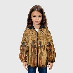 Куртка с капюшоном детская Имитация папируса: арт нейросети, цвет: 3D-черный — фото 2