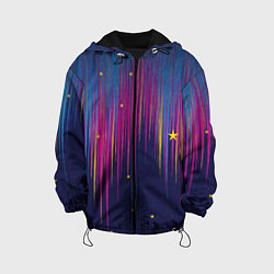 Куртка с капюшоном детская Star dust, цвет: 3D-черный