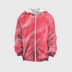 Куртка с капюшоном детская Pink military, цвет: 3D-белый