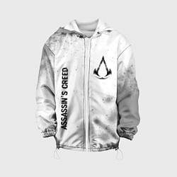 Куртка с капюшоном детская Assassins Creed glitch на светлом фоне: надпись, с, цвет: 3D-белый