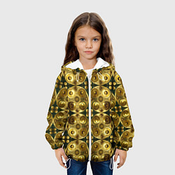 Куртка с капюшоном детская Золотые защитные пластины, цвет: 3D-белый — фото 2