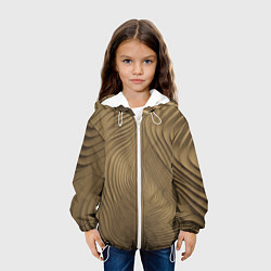 Куртка с капюшоном детская Фантазия в хаки, цвет: 3D-белый — фото 2