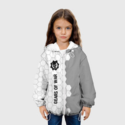 Куртка с капюшоном детская Gears of War glitch на светлом фоне: по-вертикали, цвет: 3D-белый — фото 2