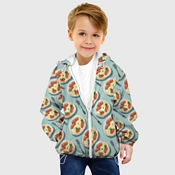 Куртка с капюшоном детская Пюрешка с сосисками, цвет: 3D-белый — фото 2