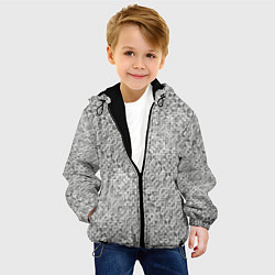 Куртка с капюшоном детская Серебряное плетение, цвет: 3D-черный — фото 2