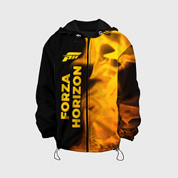 Куртка с капюшоном детская Forza Horizon - gold gradient: по-вертикали, цвет: 3D-черный
