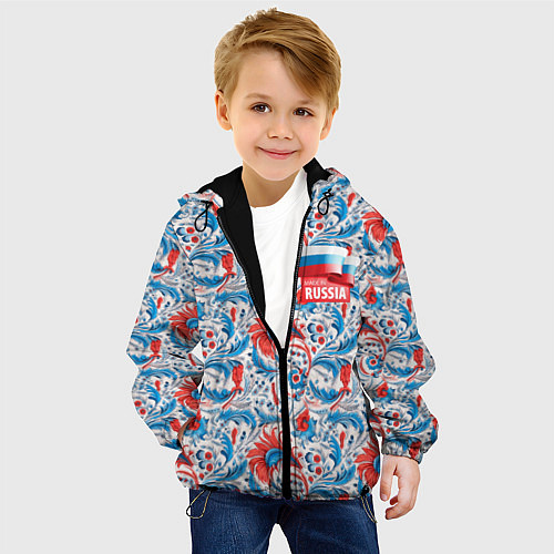 Детская куртка Russia pattern / 3D-Черный – фото 4