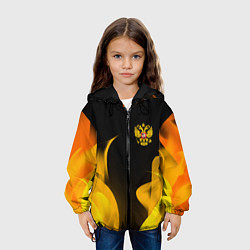 Куртка с капюшоном детская Russian style fire, цвет: 3D-черный — фото 2