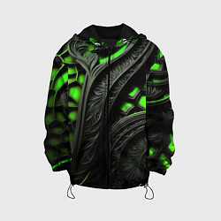 Детская куртка Green black abstract