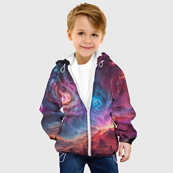Куртка с капюшоном детская На задворках вселенной, цвет: 3D-белый — фото 2