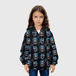Куртка с капюшоном детская Shark - pattern, цвет: 3D-черный — фото 2