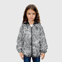 Куртка с капюшоном детская Текстура гранита, цвет: 3D-черный — фото 2