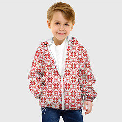 Куртка с капюшоном детская Алатырь - славянский символ, цвет: 3D-белый — фото 2