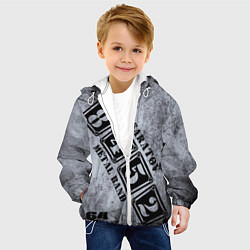 Куртка с капюшоном детская 8452 metal band Саратов, цвет: 3D-белый — фото 2