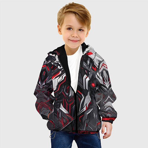 Детская куртка Киберпанк доспехи / 3D-Черный – фото 4