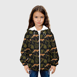 Куртка с капюшоном детская Лиса и хвоя, цвет: 3D-белый — фото 2