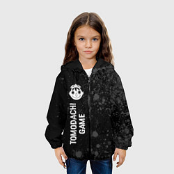 Куртка с капюшоном детская Tomodachi Game glitch на темном фоне: по-вертикали, цвет: 3D-черный — фото 2