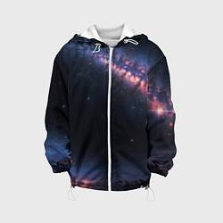 Куртка с капюшоном детская Млечный путь в звездном небе, цвет: 3D-белый