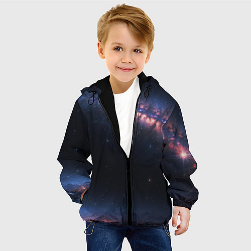 Детская куртка Млечный путь в звездном небе / 3D-Черный – фото 4