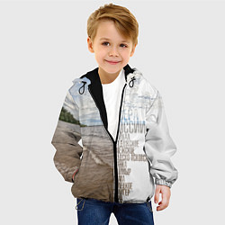 Куртка с капюшоном детская Озёра России, цвет: 3D-черный — фото 2